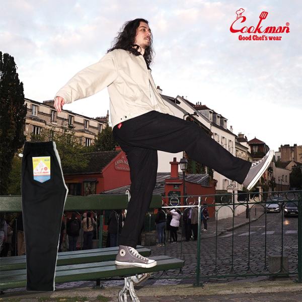 COOKMAN クックマン Chef Pants Flannel Black シェフパンツ フランネ...