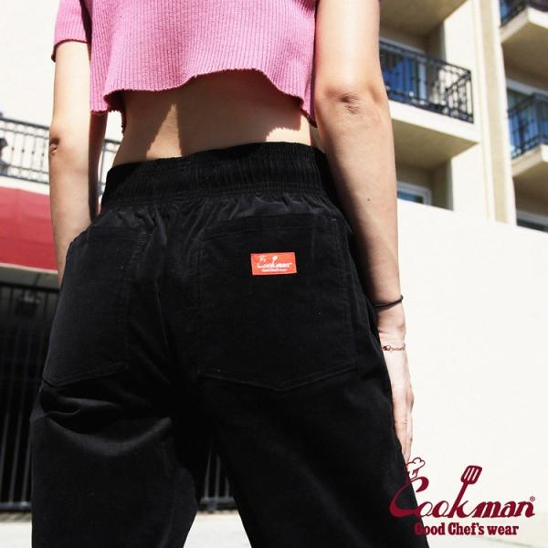 COOKMAN クックマン Chef Pants Velvet Black シェフパンツ ベルベット...