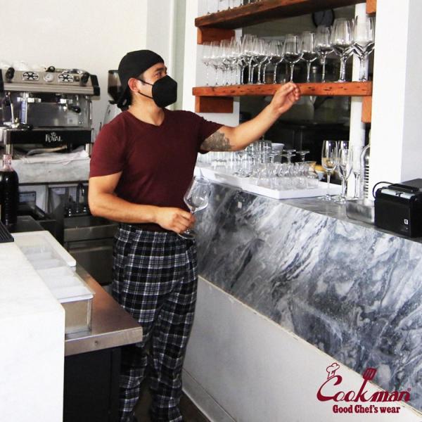 COOKMAN クックマン Chef Pants Wool Mix Tartan Black シェフ...