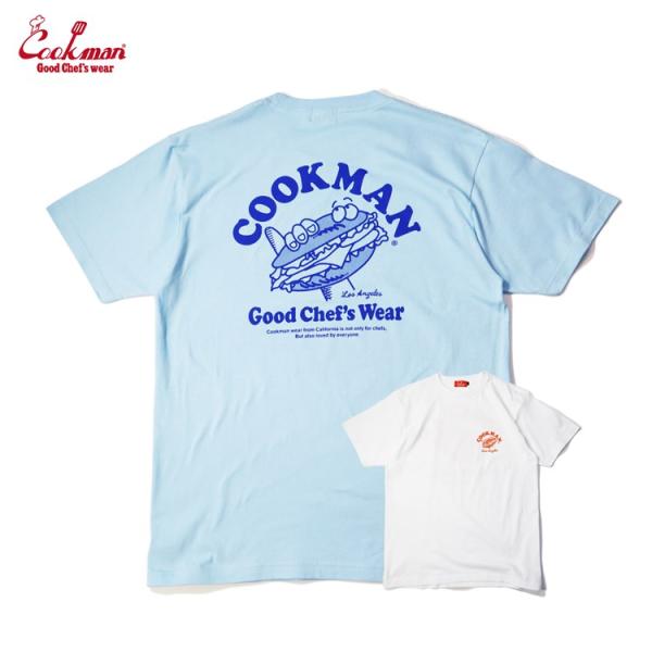 COOKMAN｜クックマン Tシャツ Hamburger ハンバーガー（ユニセックス） 半袖　ホワイ...