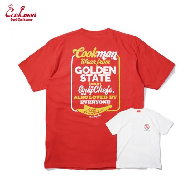 COOKMAN｜クックマン Tシャツ Cereal シリアル（ユニセックス） 半袖　ホワイト レッド...