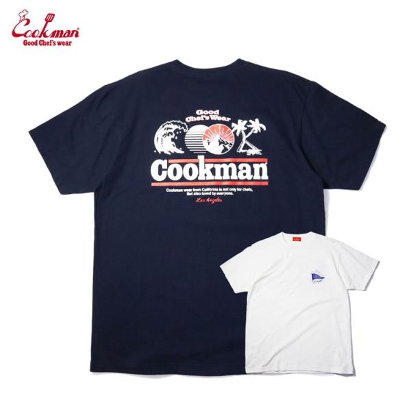COOKMAN｜クックマン Tシャツ Wind ウィンドウ（ユニセックス） 半袖　ホワイト ネイビー...