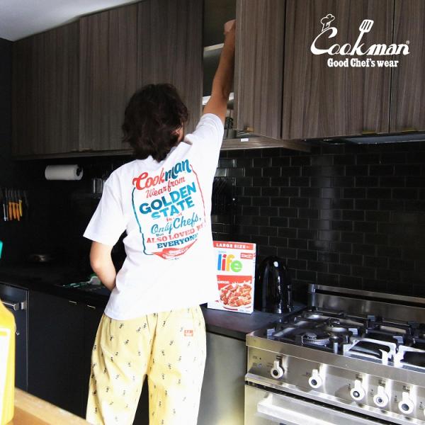 COOKMAN クックマン シェフパンツ Chef Pants Skull Beige スカル ベー...