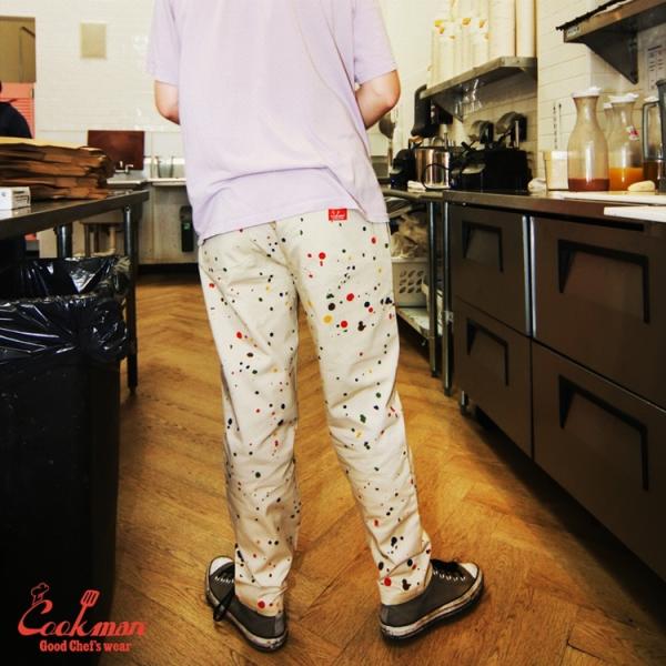 COOKMAN クックマン Chef Pants Sauce Splash シェフパンツ ベージュ ...