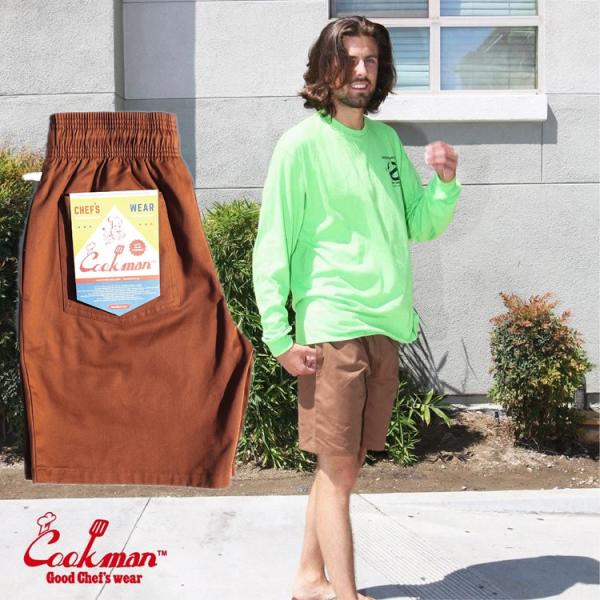 COOKMAN クックマン Chef Pants Short Chocolate ショート シェフパ...