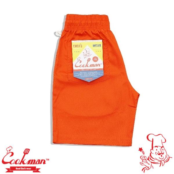 COOKMAN クックマン Chef Pants Short Orange ショート シェフパンツ ...