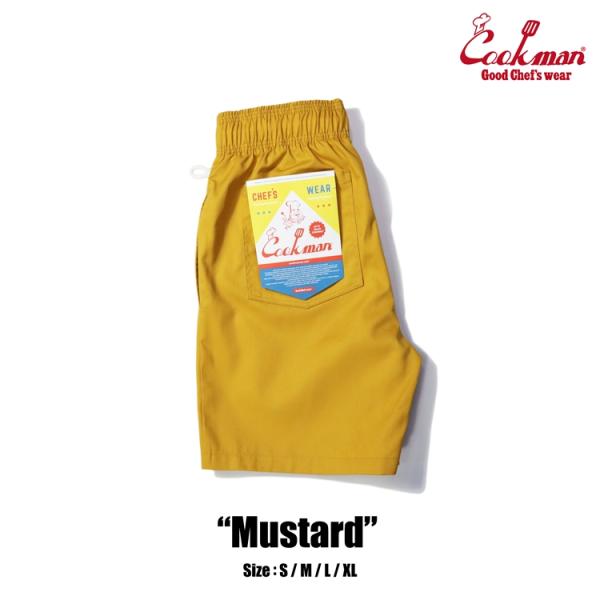 COOKMAN クックマン Chef Pants Short Mustard ショート シェフパンツ...