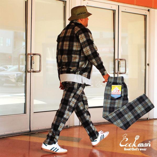 COOKMAN クックマン Chef Pants Woolmix Tartan Canadian B...