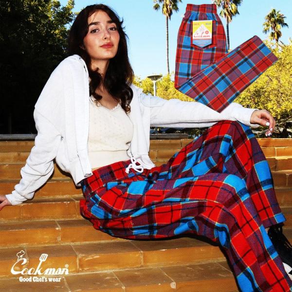 COOKMAN クックマン Chef Pants Woolmix Tartan Original R...