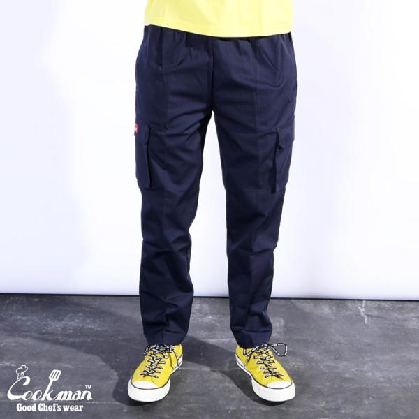 COOKMAN クックマン シェフパンツ Chef Pants Cargo Ripstop Navy...