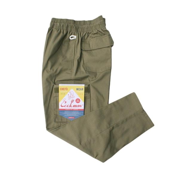 COOKMAN クックマン シェフパンツ Chef Pants Cargo Ripstop Oliv...