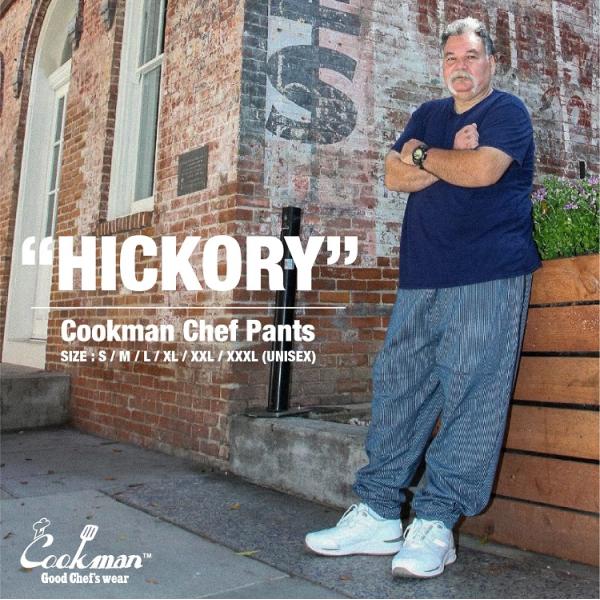 COOKMAN Chef Pants Hickory Navy Plus Size ヒッコリー ネイ...