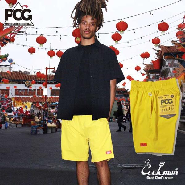 COOKMAN クックマン Chef Pants Short Light Banana シェフパンツ...