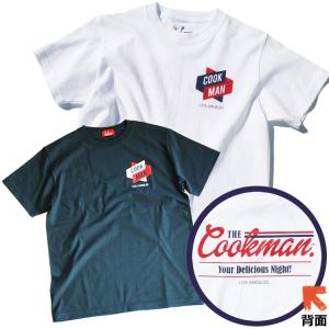 COOKMAN｜クックマン Tシャツ Delicious Night（ユニセックス） 半袖　ホワイト ネイビー　231-81003｜motobluez-store