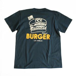 COOKMAN｜クックマン Tシャツ BURGER（ユニセックス） 半袖　ホワイト ネイビー　231-81005｜motobluez-store