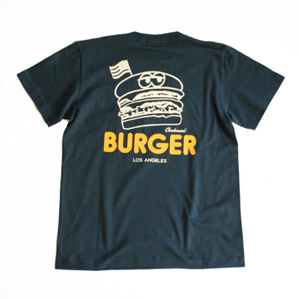 COOKMAN｜クックマン Tシャツ BURGER（ユニセックス） 半袖　ホワイト ネイビー　231...