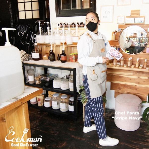 COOKMAN クックマン シェフパンツ Chef Pants Stripe Navy ストライプ ...