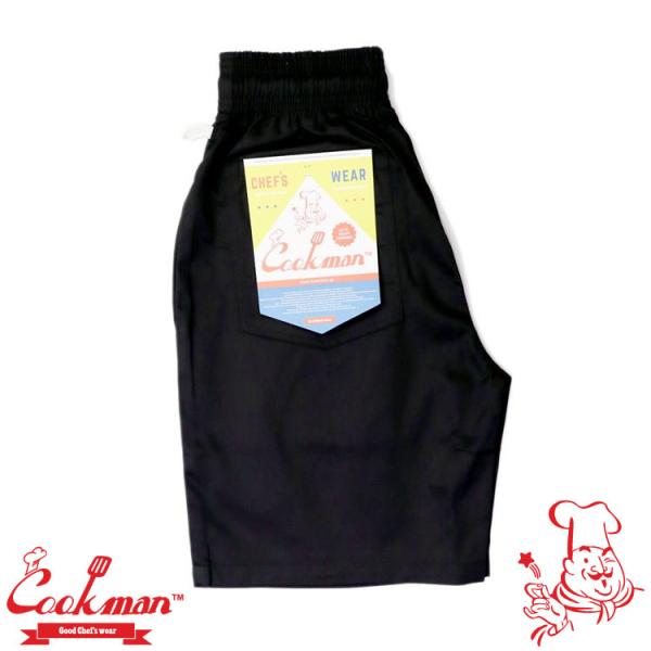 COOKMAN クックマン Chef Pants Short Bkack シェフパンツ ショート ブ...