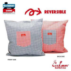 COOKMAN クックマン Cushion Pocket Cover Reversible Paisley Red & Black クッションカバー ペイズリー ブラック＆レッド リバーシブル 233-01913｜motobluez-store