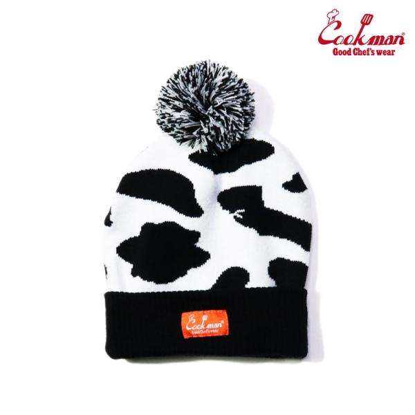 COOKMAN クックマン Beanie Cow White ビーニー カウ ホワイト 233-23...