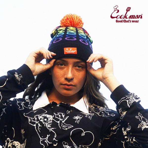 COOKMAN クックマン Beanie Logo Rainbow ビーニー ロゴレインボー  23...