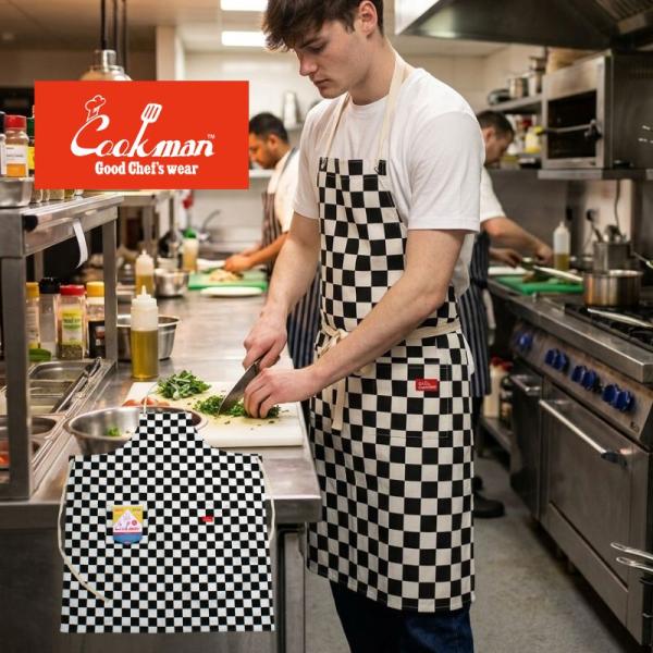 COOKMAN クックマン Long Apron Checker ロングエプロン チェッカー 233...