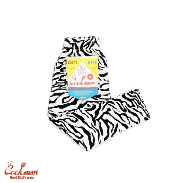COOKMAN クックマン Chef Pants Zebra Kids Size シェフパンツ ゼブ...