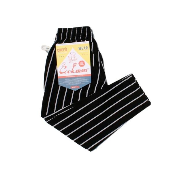 COOKMAN クックマン Chef Pants Stripe Black Kids Size シェ...