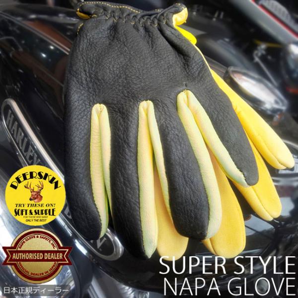 【送料無料】NAPA GLOVES ナパグローブ SUPER STYLE 鹿革 ディアスキン グロー...