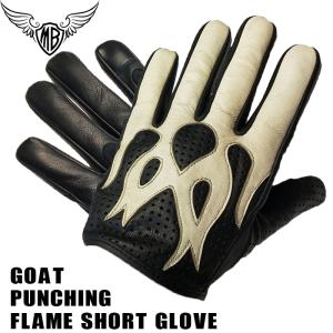 バイク メカニック グローブ Yellow Red Flame イエロー レッド 炎柄