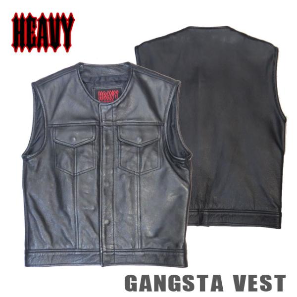 【HEAVY】ギャングスタベスト　GANGSTA VEST【モトブルーズ】 MC　チームベスト　Mo...