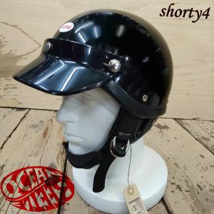 ヘルメット ビートル ショーティ4 ブラック OCEAN BEETLE オーシャンビートル SHORTY4 HALF HELMET　ocb-sh4　半ヘル｜motobluez-store