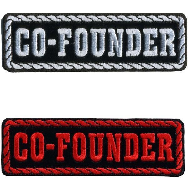 【Hot Leathers】 MC役職パッチ 《CO-FOUNDER/副創設者》 刺繍パッチ 4イン...