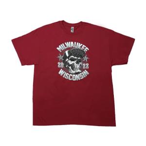 【特価！】2022 MILWAUKEE WISCONSIN ミルウォーキー ウィスコンシン レッド XLサイズ 半袖 Ｔシャツ｜motobluezkobe