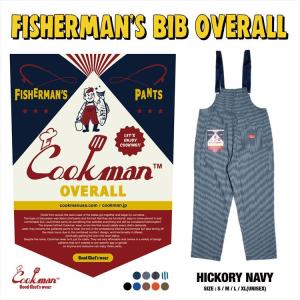 COOKMAN/クックマン　Fisherman's Bib Overall Hickory （ユニセックス）フィッシャーマン　ビブ　オーバーオール　ヒッコリー