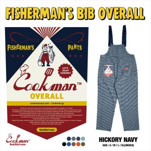 COOKMAN（クックマン） Fisherman's Bib Overall Stripe Black（ユニ