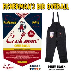 ★美品★ COOKMAN フィッシャーマンズ ビブオーバーオール 紺 ストライプ COOKMAN（クックマン） Fisherman's Bib Overall Stripe Navy