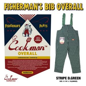 COOKMAN（クックマン） Fisherman's Bib Overall Stripe Black（ユニ
