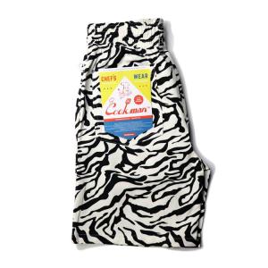 COOKMAN/クックマン　ショートシェフパンツ　 Chef Pants Short Zebra （ユニセックス）ゼブラ　ジブラ しまうま柄　ショートパンツ｜motobluezkobe