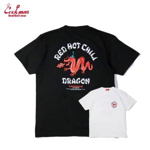 COOKMAN｜クックマン Tシャツ Chili Dragon（ユニセックス） ドラゴン　チリ　半袖　2カラー │ブラック or ホワイト│｜motobluezkobe