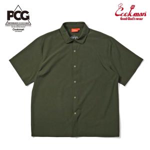 COOKMAN/クックマン　Work Shirts Short Sleeve Light 「Olive」　ワークシャツ　（ユニセックス）　オリーブグリーン　緑｜motobluezkobe