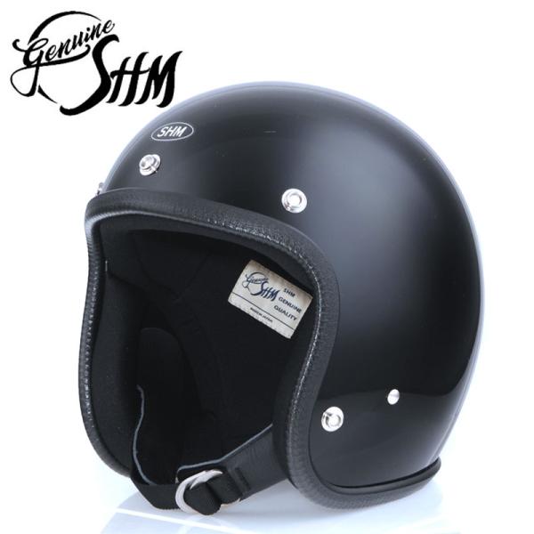 SHM Genuine　ジェットヘルメット　 SHM Lot-500　ブラック｜3サイズ｜