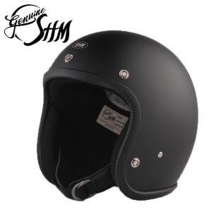 ■美品お値打ち■定価の半額以下■SHM ブラック ジェットヘルメット　シールド付 SHM HAND STITCH® Lot-101 (ジェットヘルメット) ブラック