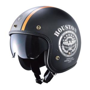 HOUSTON ヒューストン HTVH-2021 ジェットヘルメット ブラック HOUSTON ヒューストン インナーバイザーヘルメット （HTVH-2021