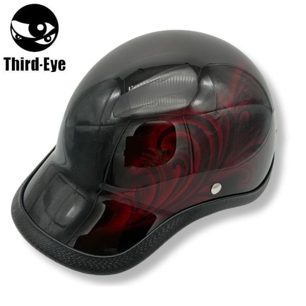 Third-Eye　サードアイ　装飾用 カスタムペイント ハーフヘルメット　タイプ：ビリー　サイズ：...
