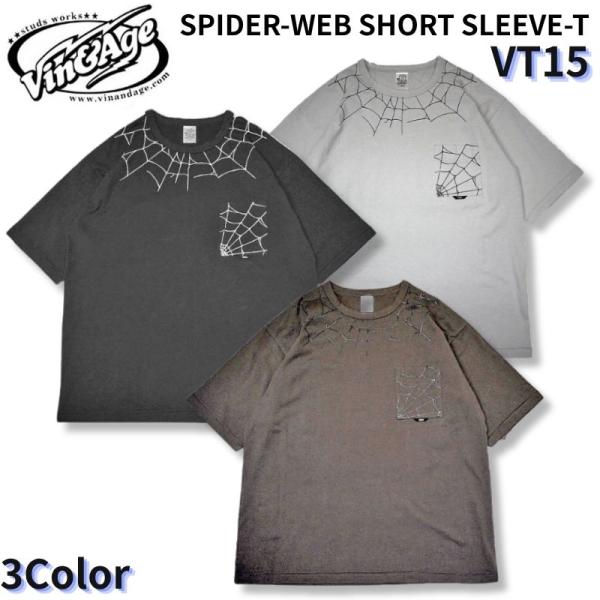 Vin＆Age TYPE VT15 SPIDER-WEB SHORT SLEEVE-Tシャツ スパイ...