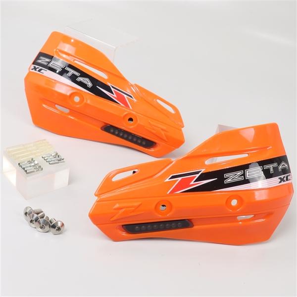 ◇展示品 ZETA XCフラッシャープロテクター LEDウインカー内臓 オレンジ/スモークレンズ(Z...