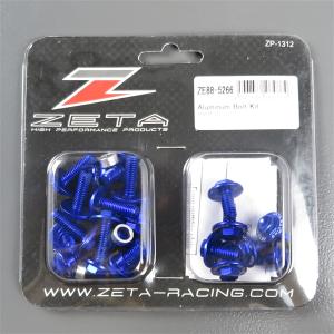 ◇KX250F/'17-'18 KX250/'19-'20 ZETA 外装 アルミボルトキット ブルー