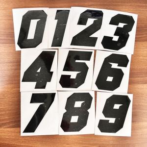 ゼッケンステッカー 3枚セット ブラック/ホワ...の詳細画像1