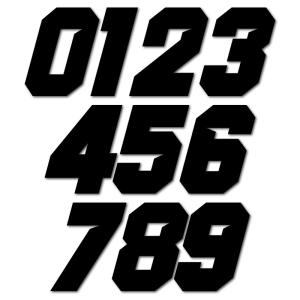ゼッケンステッカー 3枚セット ブラック/ホワ...の詳細画像3